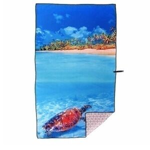 Whitley Willows Microfiber Printed Beach Towel - Turtle